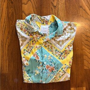 Denim & Flower Yellow and Blue Floral Shirt